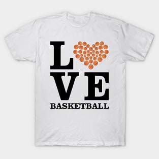 Love Basketball - Heart by Balls T-Shirt